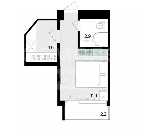 Помещение свободного назначения в Крым, Евпатория просп. Победы, 1 (20 ... - Фото 2