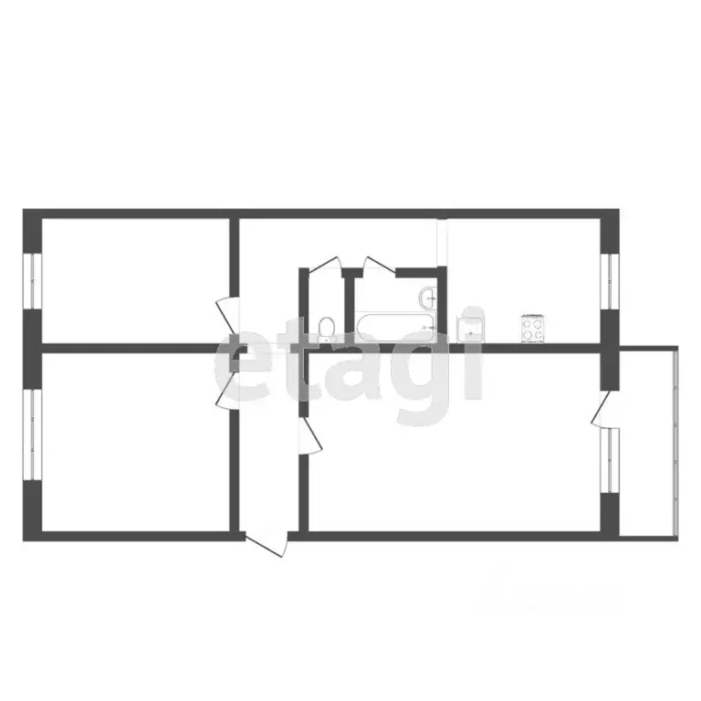 3-к кв. Тюменская область, Тюмень ул. Жуковского, 76 (61.4 м) - Фото 2