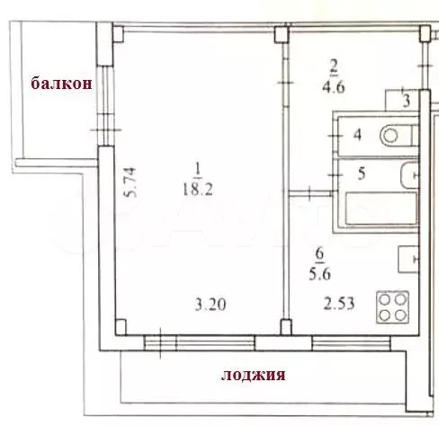 1-к. квартира, 31,9 м, 7/9 эт. - Фото 0