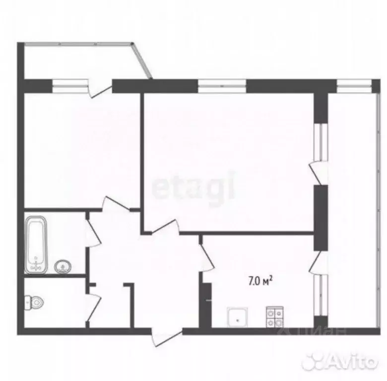 2-к кв. Севастополь ул. Гавена, 14А (49.8 м) - Фото 2