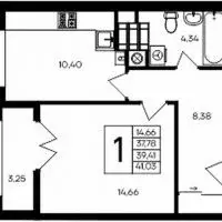1-к кв. Крым, Евпатория Сезоны жилой комплекс (41.03 м) - Фото 2