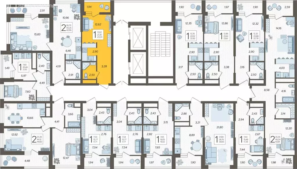 Квартира-студия: Сочи, микрорайон Бытха, Ясногорская улица, 16/2к10 ... - Фото 2