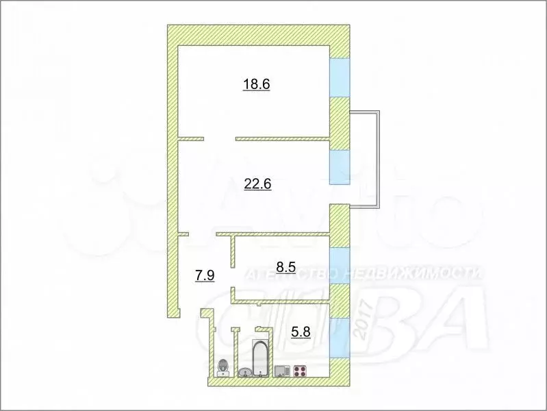 3-к. квартира, 65 м, 5/5 эт. - Фото 0