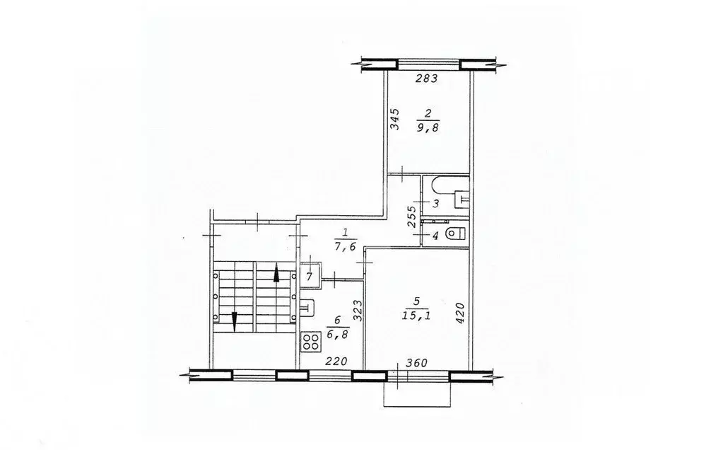 2-к кв. Новосибирская область, Новосибирск ул. Шукшина, 3/1 (43.5 м) - Фото 1