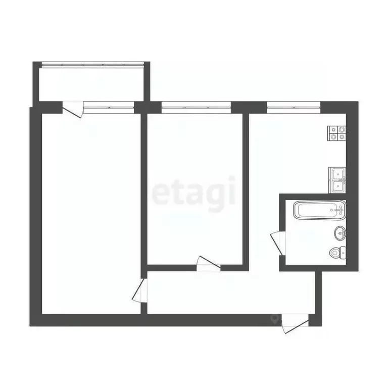 2-к кв. Мордовия, Саранск ул. Веселовского, 72 (40.3 м) - Фото 1