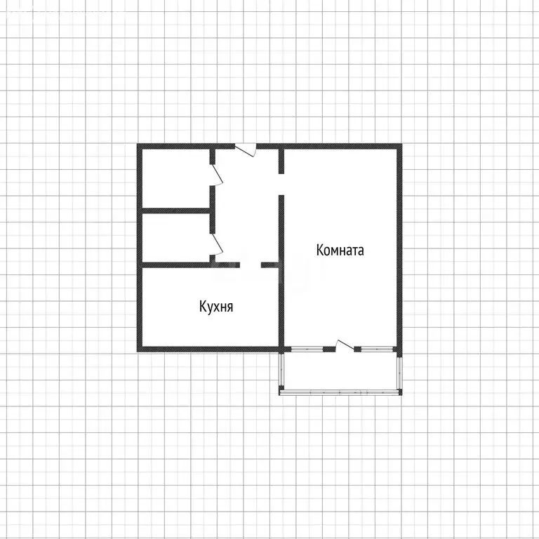1-комнатная квартира: Аша, улица Озимина, 45 (34.4 м) - Фото 1