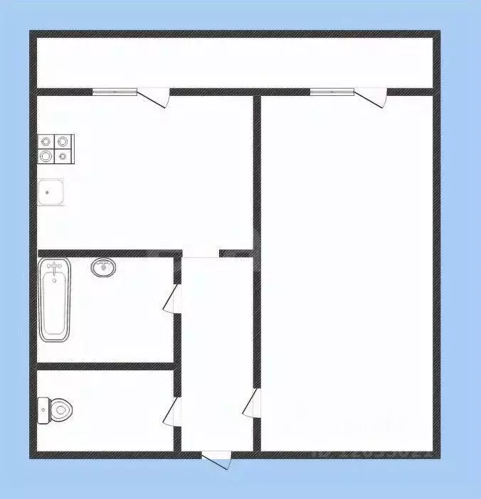 1-к кв. Костромская область, Нерехта Пролетарская ул., 45 (33.4 м) - Фото 1
