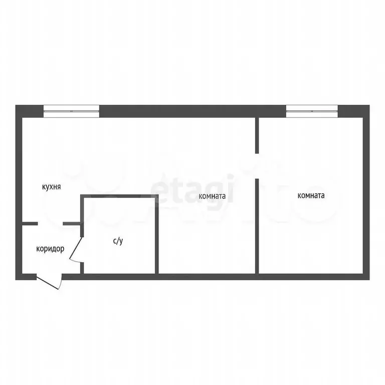 1-к. квартира, 31,5 м, 2/5 эт. - Фото 0