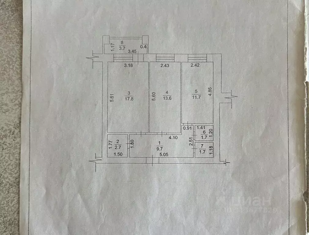 2-к кв. Башкортостан, Уфимский район, с. Дмитриевка ул. Яблоневая, 30 ... - Фото 0