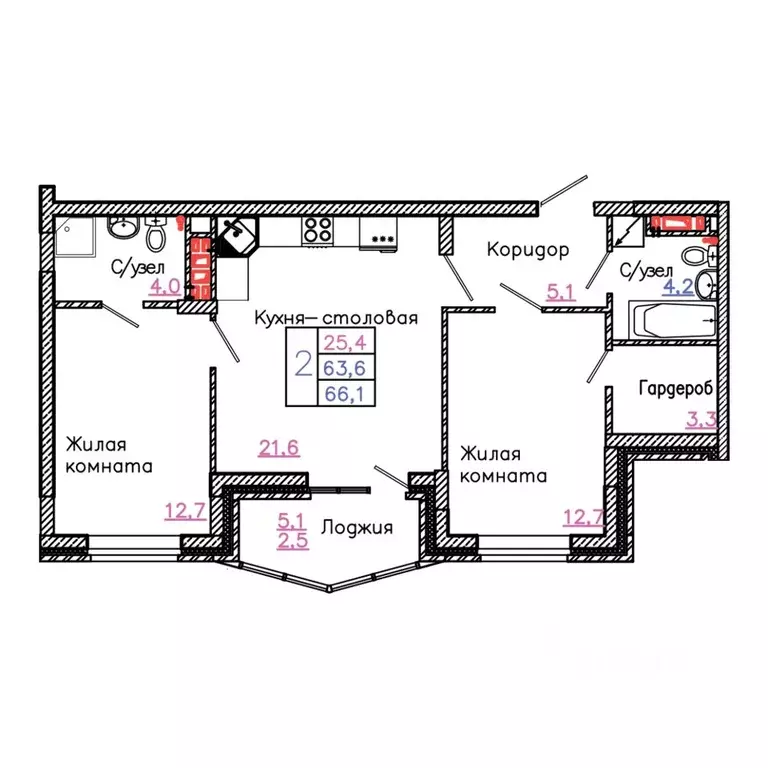 2-к кв. Белгородская область, Старый Оскол Садовые Кварталы мкр, 4 ... - Фото 1