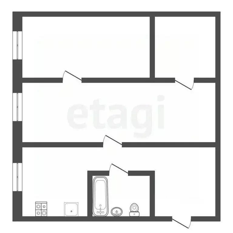 2-к кв. Тульская область, Тула ул. Фридриха Энгельса, 149 (42.4 м) - Фото 2