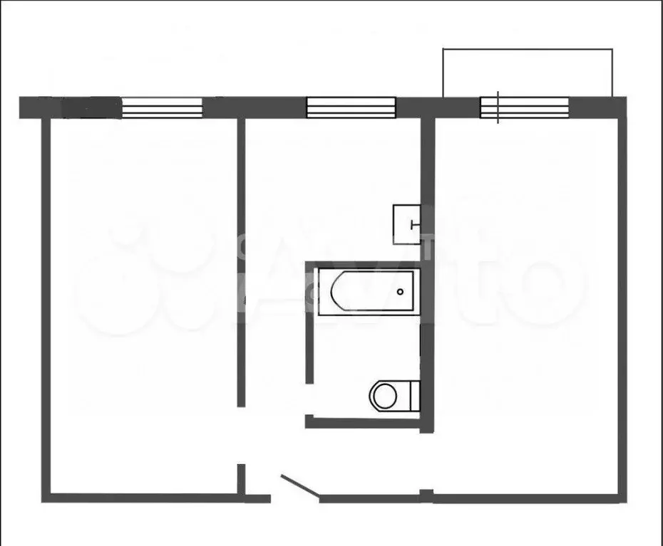 2-к. квартира, 42 м, 3/5 эт. - Фото 0