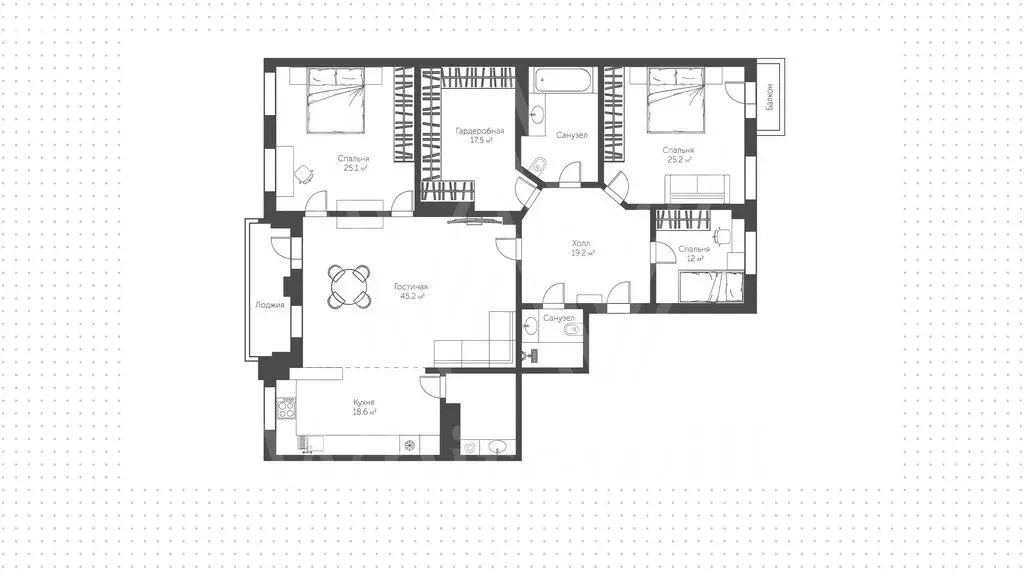 4-комнатная квартира: Москва, улица Остоженка, 25 (185 м) - Фото 0
