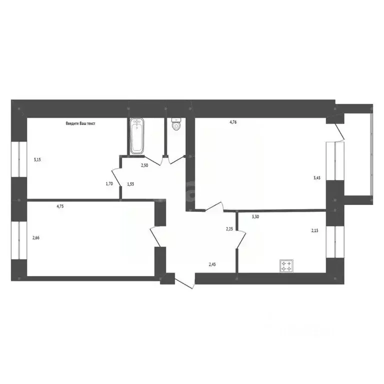 3-к кв. Амурская область, Белогорск ул. Чехова, 39А (59.5 м) - Фото 0