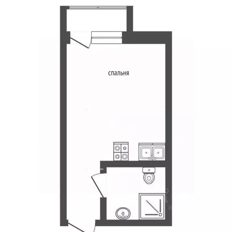 Студия Севастополь с. Орловка, ш. Качинское, 33Б (20.0 м) - Фото 2
