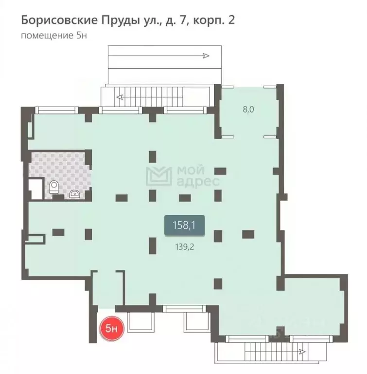 Помещение свободного назначения в Москва Борисовские Пруды мкр,  (158 ... - Фото 2