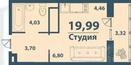 Студия Ульяновская область, Ульяновск ул. Ульяны Громовой, 8Б (19.99 ... - Фото 1