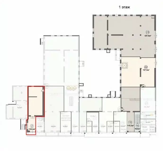 Торговая площадь в Москва Краснодарская ул., 57К3 (100 м) - Фото 1