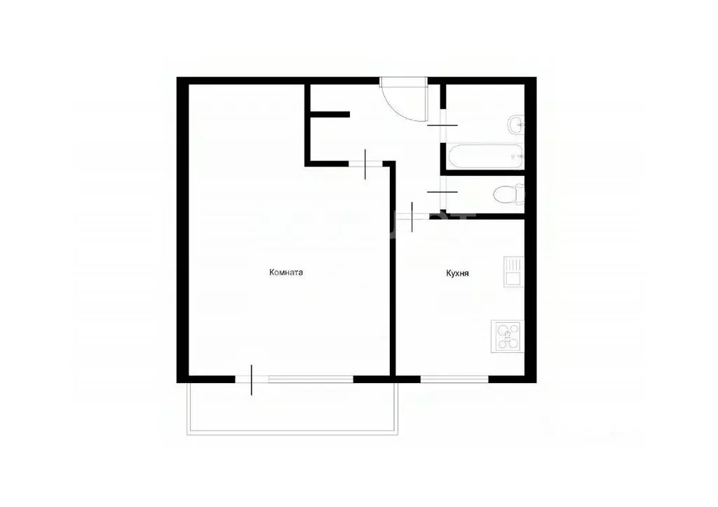 1-к кв. Москва 2-й Митинский пер., 3К1 (39.1 м) - Фото 2