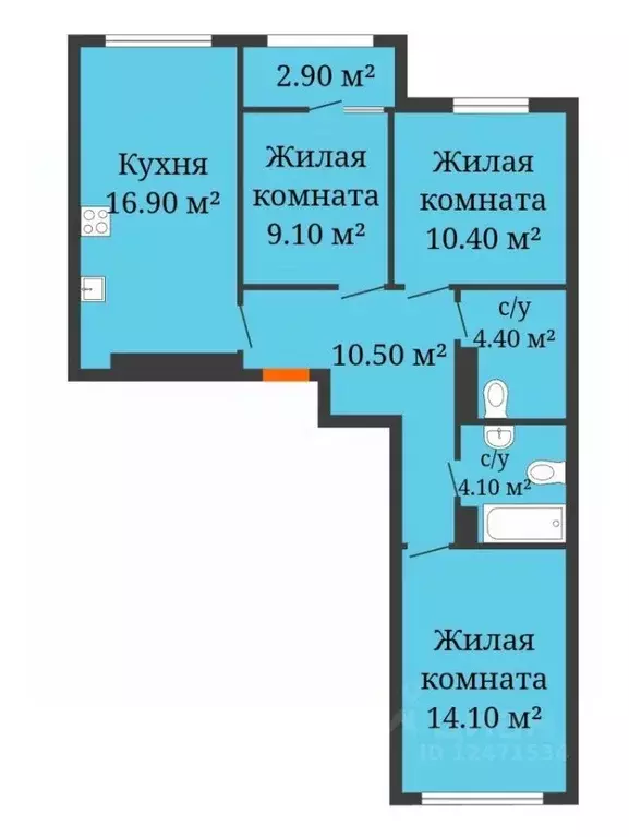 3-к кв. Нижегородская область, Нижний Новгород ул. Новокузнечихинская, ... - Фото 2
