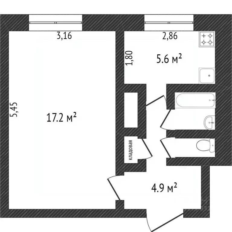 1-к кв. Ямало-Ненецкий АО, Новый Уренгой Ленинградский просп., 4А ... - Фото 2