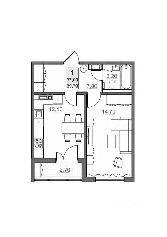 1-к кв. Саратовская область, Балаково Династия клубный дом,  (37.0 м) - Фото 1
