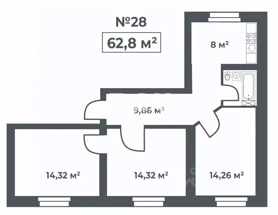 1-к кв. Челябинская область, Чебаркульский муниципальный округ, д. ... - Фото 2