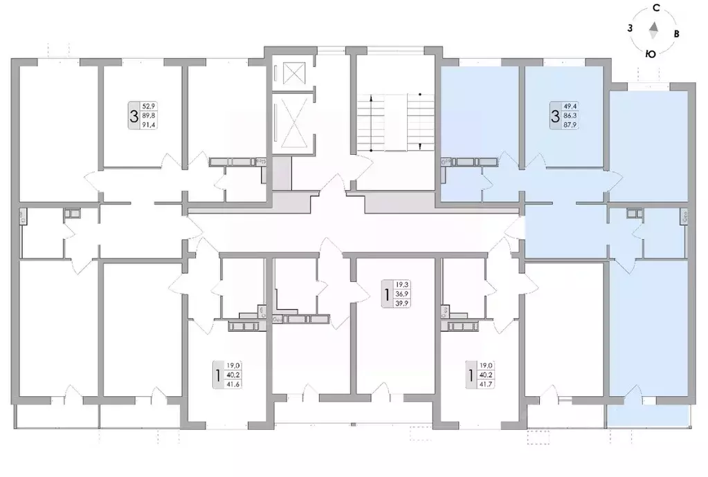 3-к кв. воронежская область, воронеж ул. шишкова, 140б/16 (87.9 м) - Фото 1