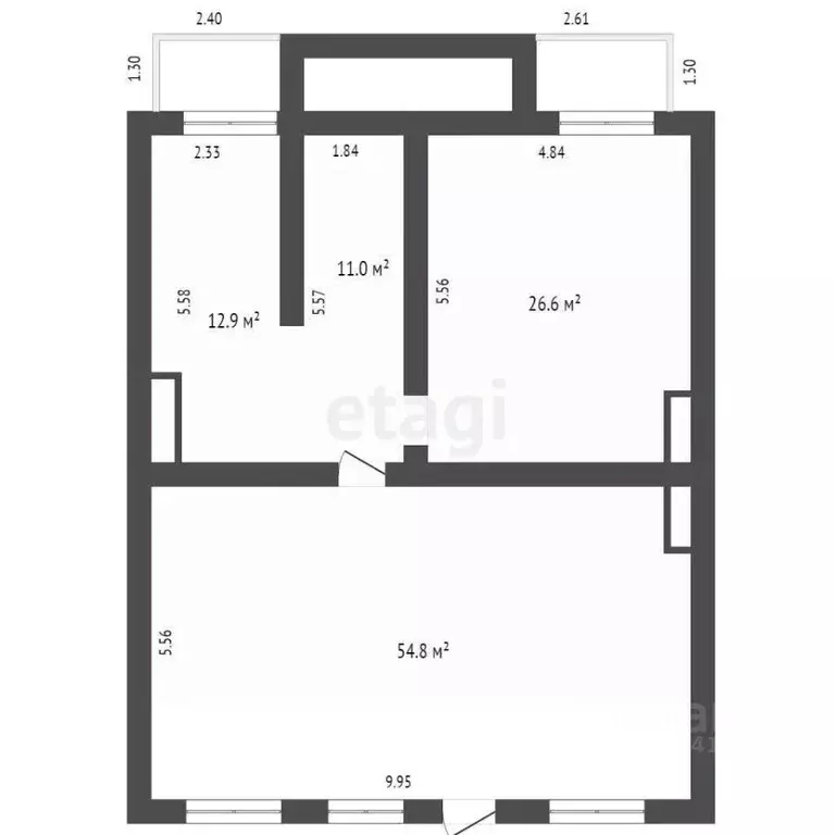3-к кв. Севастополь ул. Багрия, 81 (105.3 м) - Фото 1
