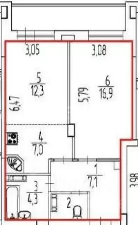 1-к кв. Пермский край, Пермь ул. Нефтяников, 7 (49.4 м) - Фото 1
