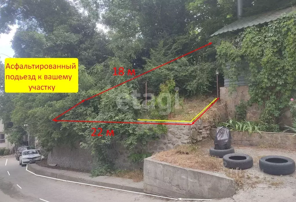 Участок в Крым, Ялта муниципальный округ, Отрадное пгт ул. Отрадная, ... - Фото 1