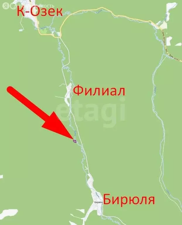 Участок в Бирюля, Центральная улица (1080 м) - Фото 1