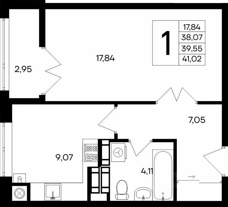 1-к кв. Крым, Евпатория Сезоны жилой комплекс (41.02 м) - Фото 0
