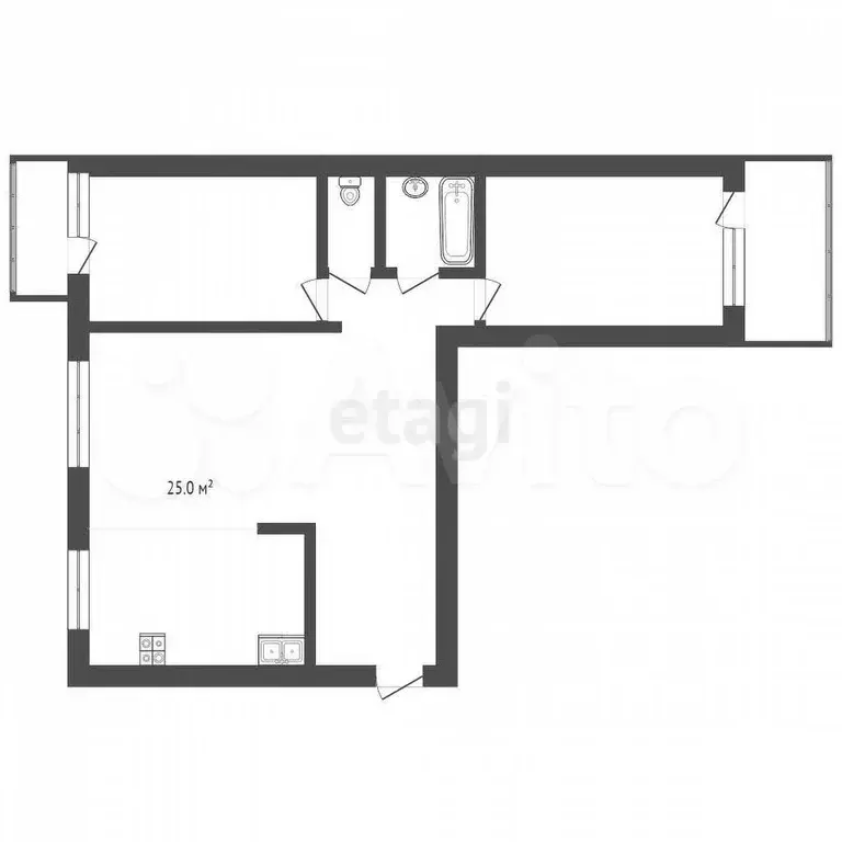 3-к. квартира, 65 м, 1/9 эт. - Фото 0