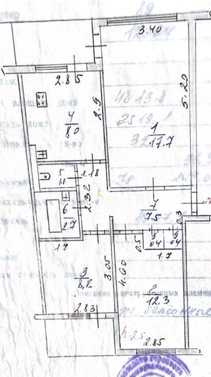3-к кв. Самарская область, Чапаевск Вокзальная ул., 10 (58.3 м) - Фото 2