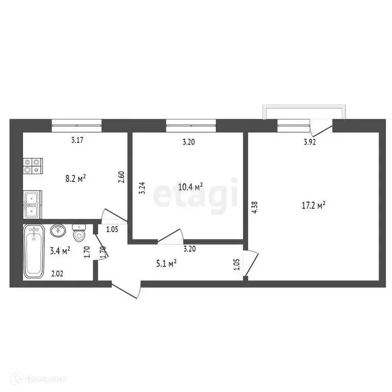 Продаётся 3-к квартира, 44.3 м - Фото 0