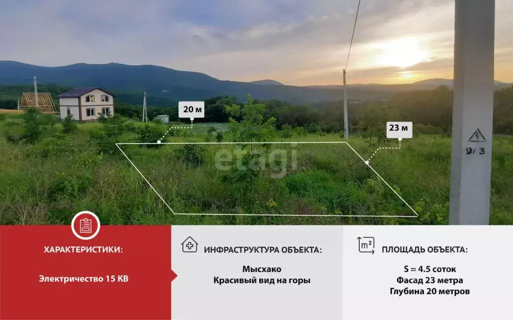 Участок в Краснодарский край, Новороссийск городской округ, с. Мысхако ... - Фото 0