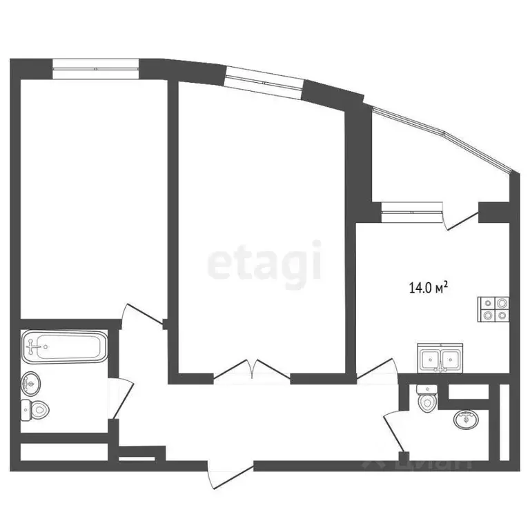 2-к кв. Московская область, Одинцово Можайское ш., 136Б (65.7 м) - Фото 1