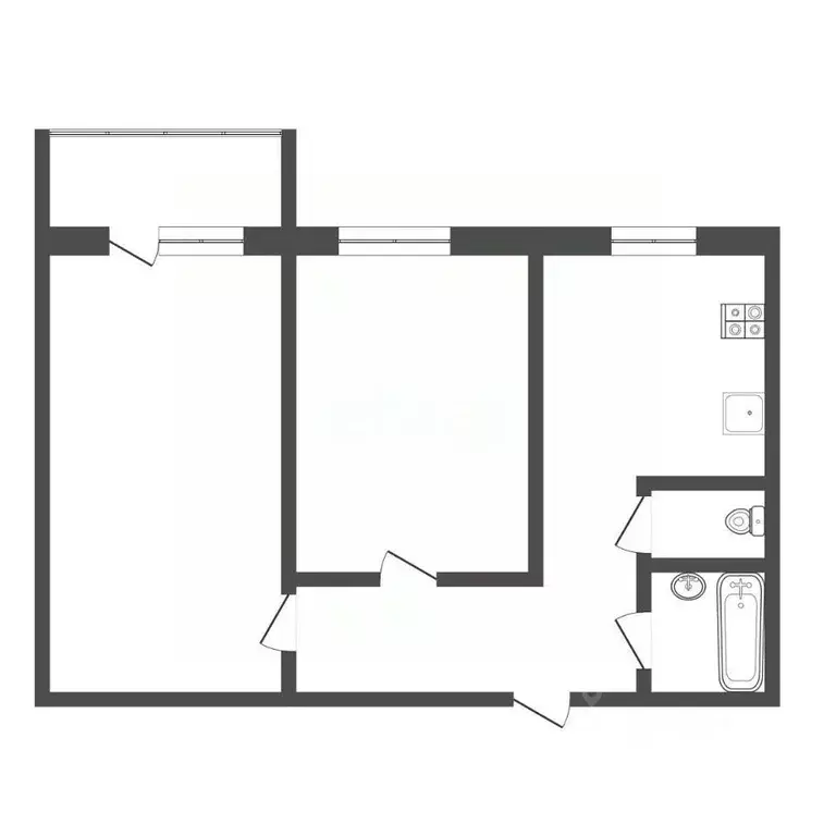 2-к кв. Тульская область, Тула ш. Калужское, 20к3 (51.2 м) - Фото 1