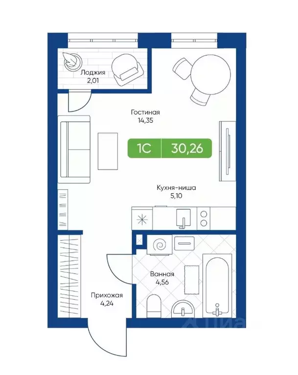 1-к кв. Новосибирская область, Новосибирск Биография жилой комплекс ... - Фото 1