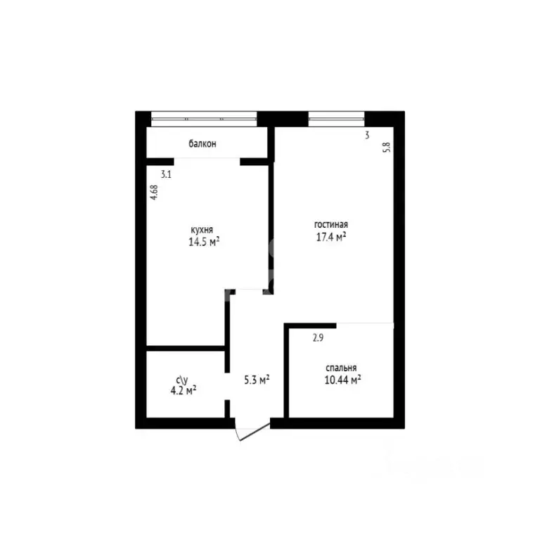 2-к кв. Дагестан, Дербент ул. Гейдара Алиева, 10В (52.74 м) - Фото 2