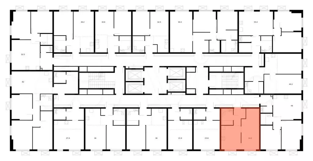 1-к. квартира, 34,2 м, 23/25 эт. - Фото 1