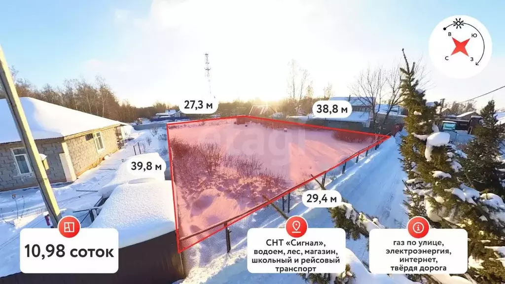 Участок в Тюменская область, Тюмень Сигнал садовое товарищество, ул. ... - Фото 1