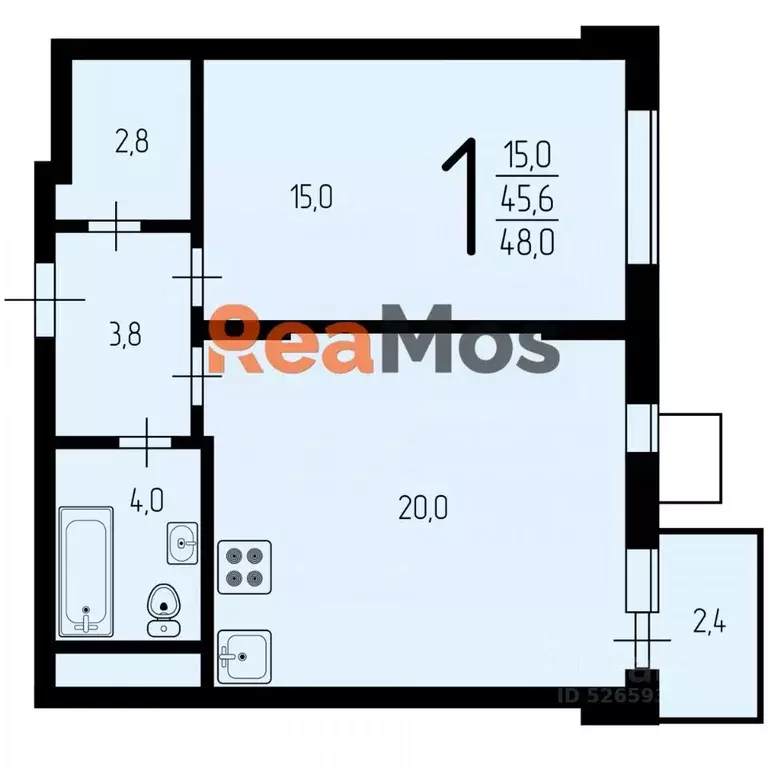 1-к кв. Москва ул. Гренадерская, 9к1 (48.0 м) - Фото 1
