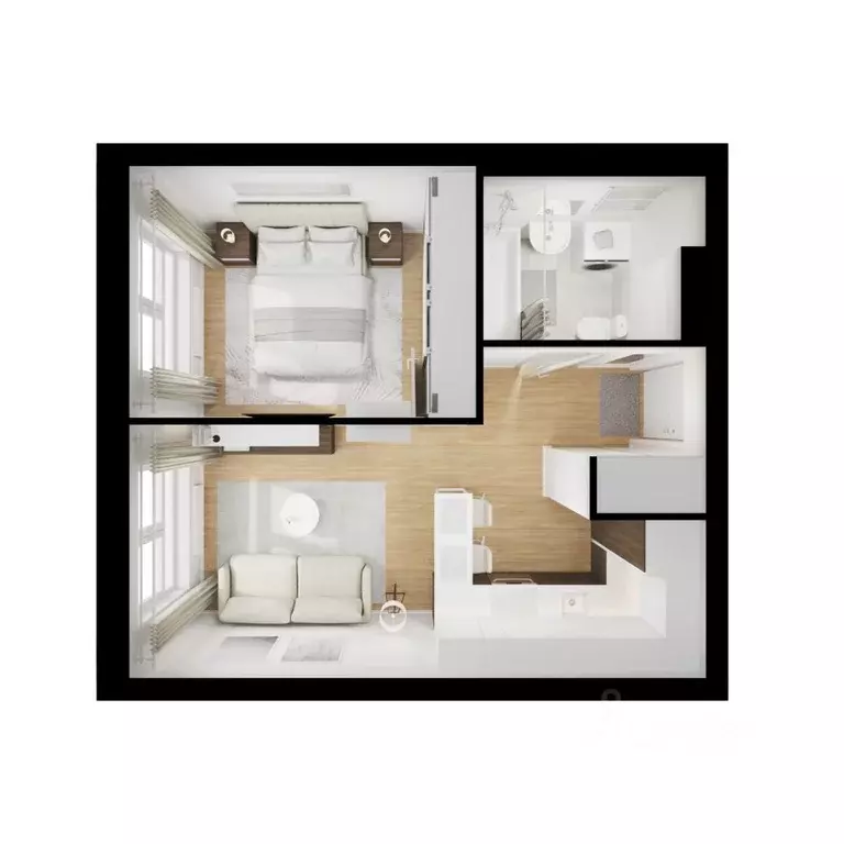 1-к кв. Ярославская область, Ярославль Волга Парк жилой комплекс, 1В ... - Фото 1