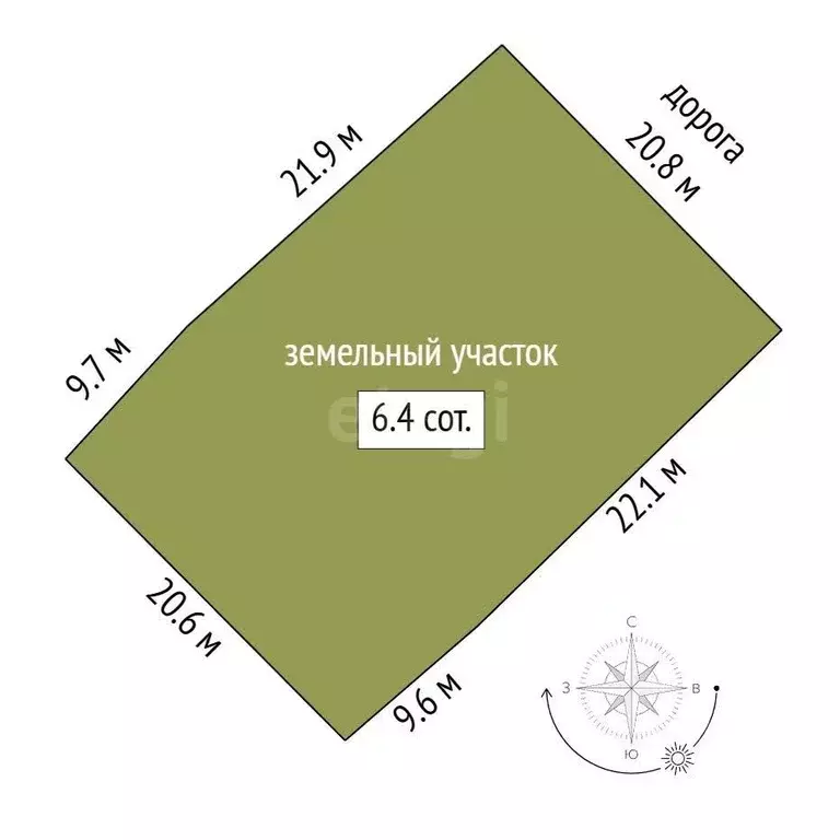 Участок в Омская область, Омск СОСН Энергия тер., 548 (6.4 сот.) - Фото 1