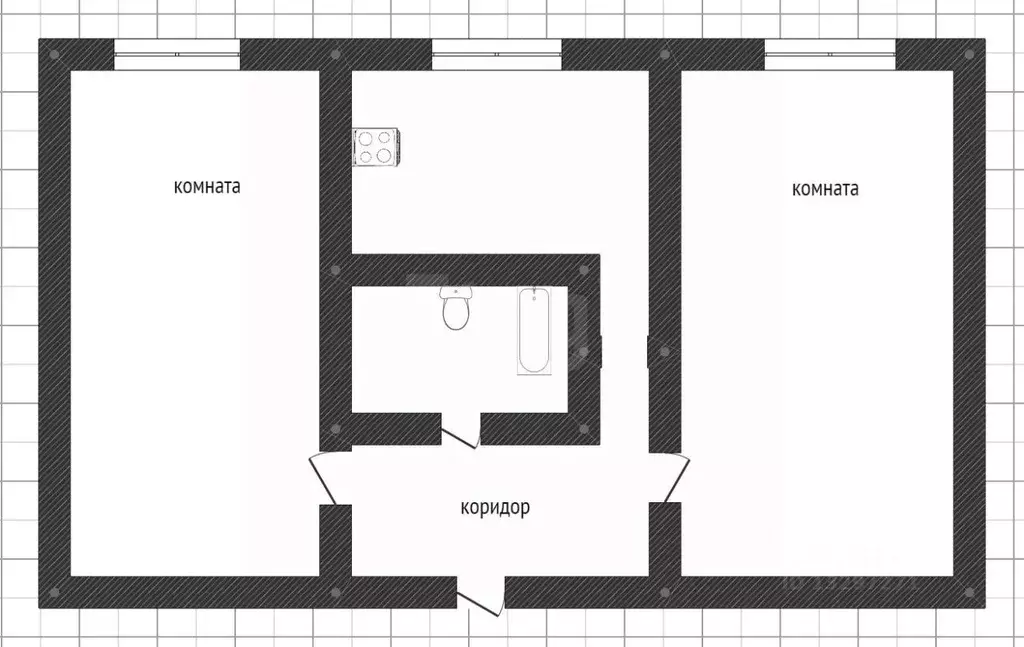 2-к кв. Свердловская область, Нижний Тагил ул. Циолковского, 19 (44.0 ... - Фото 2