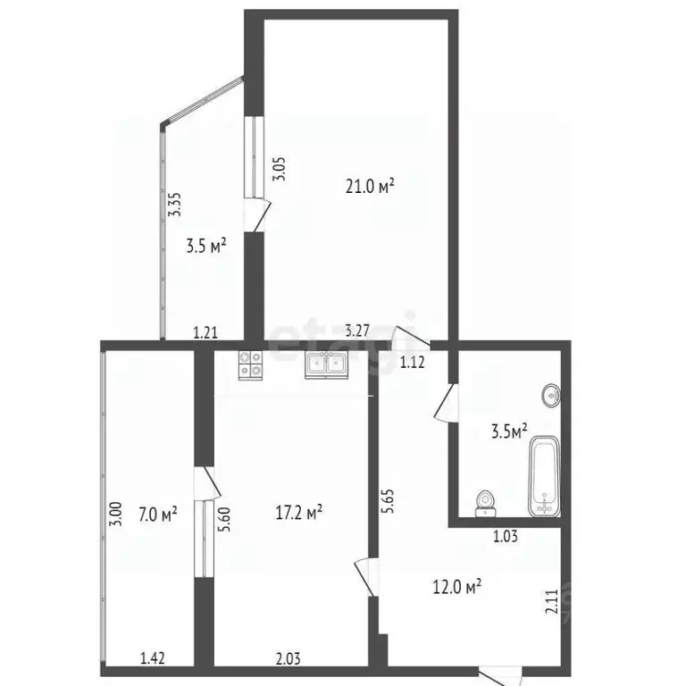 1-к кв. Ямало-Ненецкий АО, Тарко-Сале Пуровский район, Геолог мкр, 10 ... - Фото 2