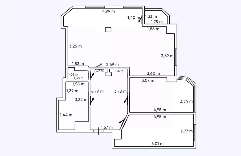 3-к кв. Севастополь ул. Руднева, 30 (86.4 м) - Фото 1