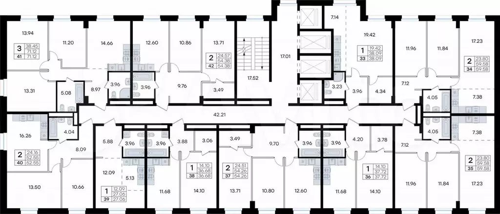Квартира-студия, 38,1 м, 5/24 эт. - Фото 1